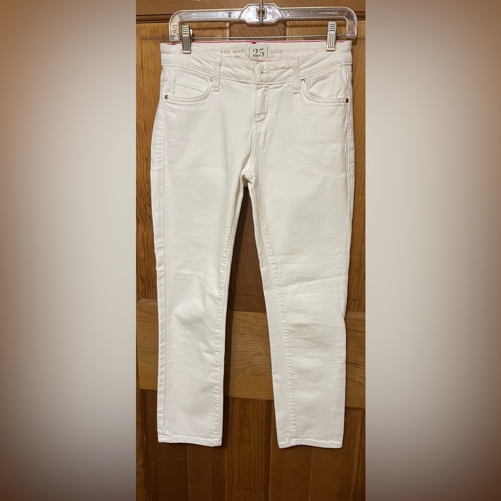 Kate Spade “Play Hooky” White Jeans Women’s Size 25 W